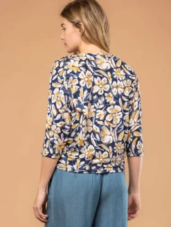 Blouse fleurie bas noué