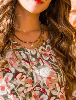 Blouse fleurie bas noué