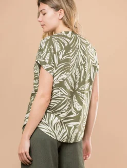 Blouse imprimé feuillage