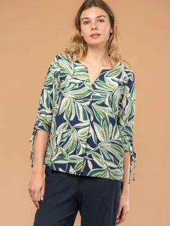 Blouse imprimé feuillage
