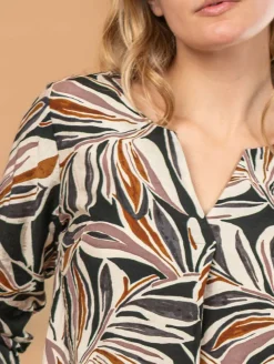 Blouse imprimé feuillage