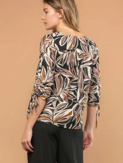 Blouse imprimé feuillage
