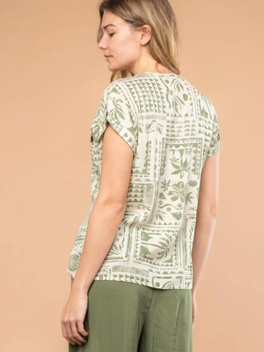 Blouse imprimé patchwork