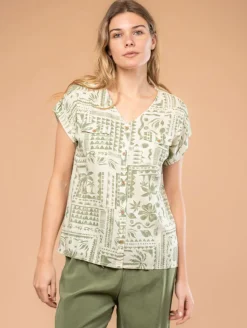 Blouse imprimé patchwork