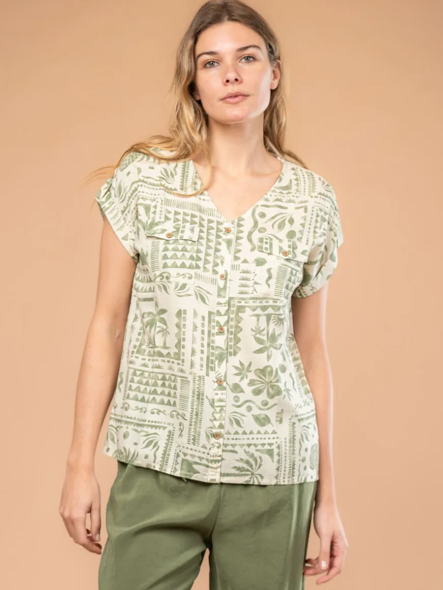 Blouse imprimé patchwork