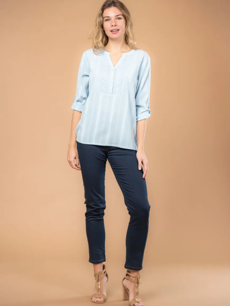 Blouse jacquard fantaisie