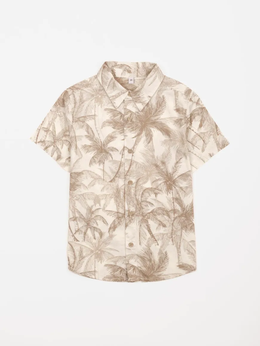 Chemise imprimé palmiers