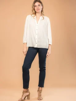 Chemise unie jacquard