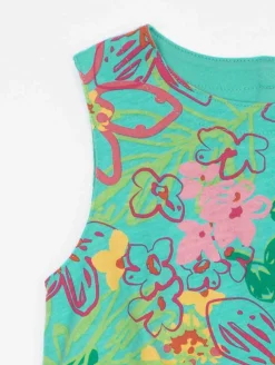 Combishort imprimé tropical