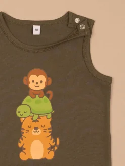 Ensemble débardeur short animaux