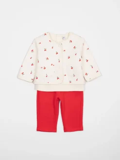 Ensemble 3 pièces matelassé cerises