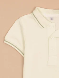 Ensemble polo salopette rayée