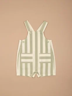 Ensemble polo salopette rayée