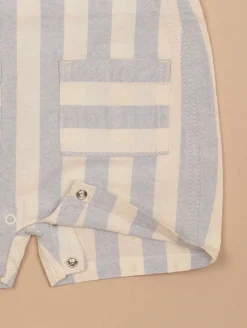 Ensemble polo salopette rayée