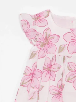 Ensemble robe legging grandes fleurs