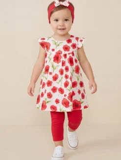 Ensemble robe legging grandes fleurs