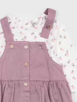 Ensemble robe-salopette pommes