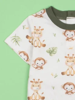 Ensemble tee-shirt short animaux