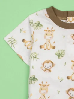 Ensemble tee-shirt short animaux