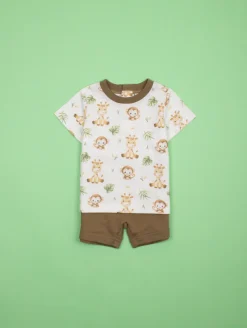 Ensemble tee-shirt short animaux