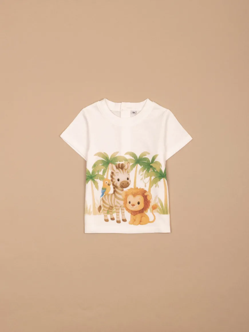 Ensemble tee-shirt short animaux