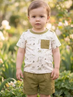 Ensemble tee-shirt short animaux