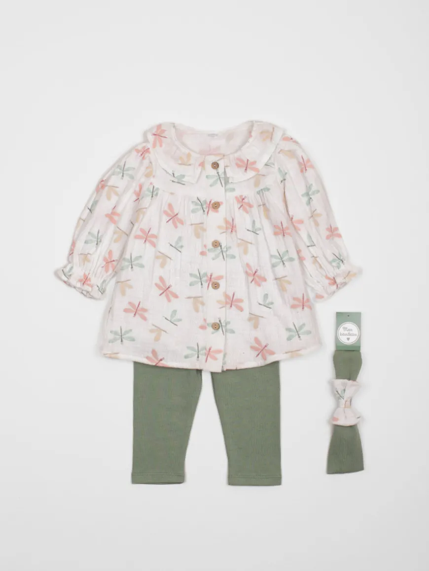 Ensemble tunique papillons legging