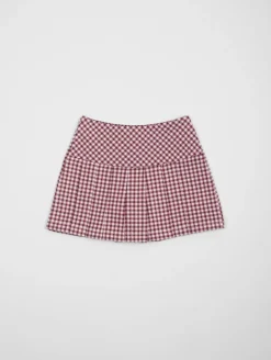 Jupe-short carreaux/vichy