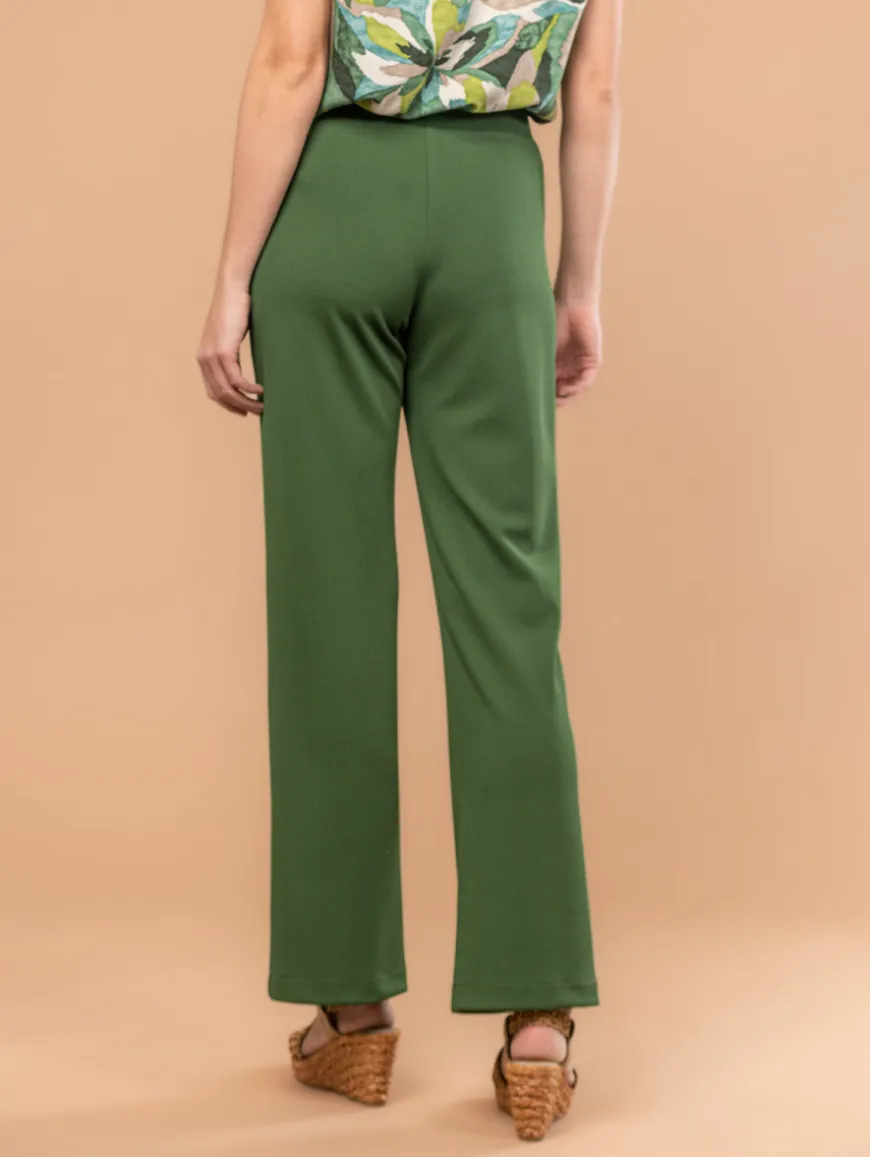 Pantalon droit maille nid d'abeille