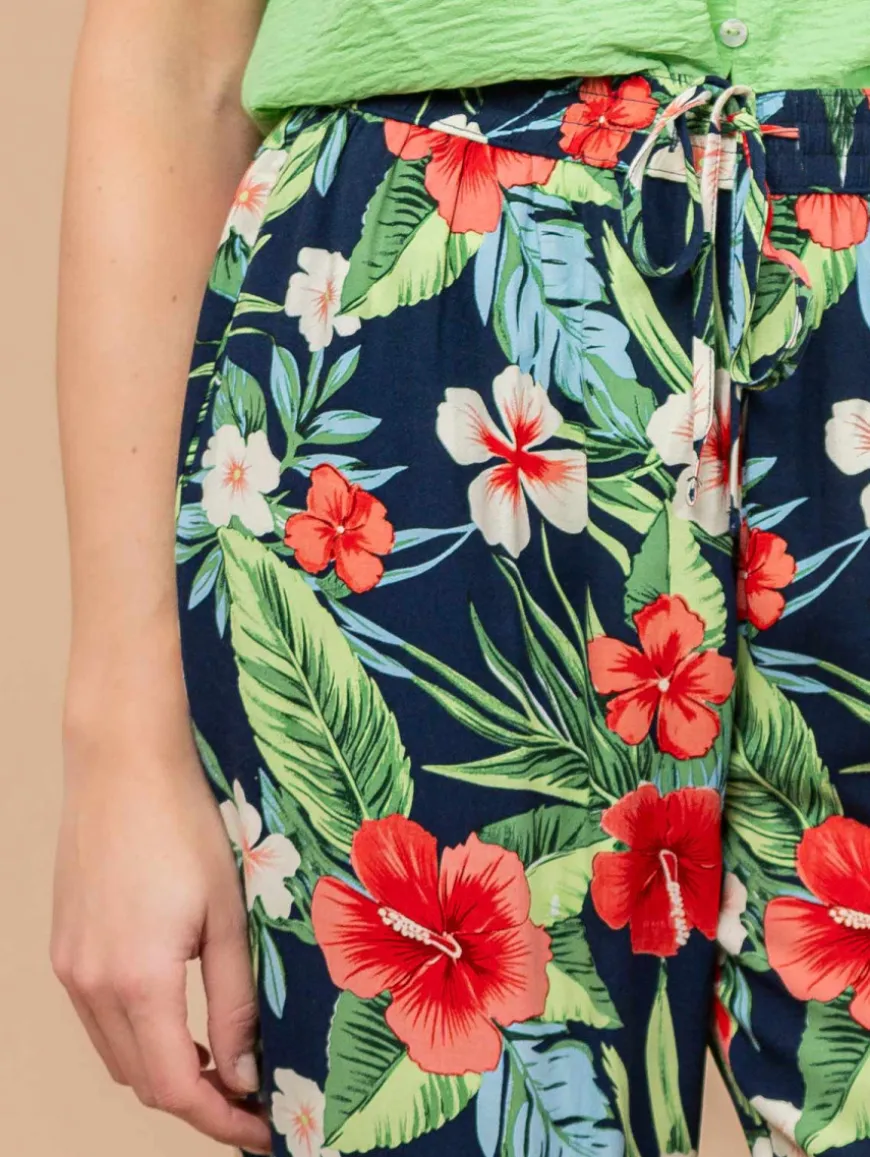 Pantalon imprimé tropical