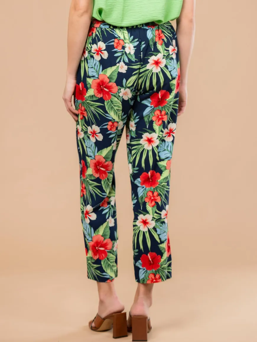 Pantalon imprimé tropical