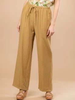 Pantalon large effet froissé