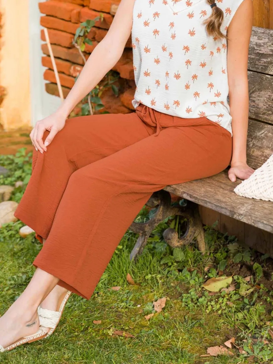 Pantalon large fluide