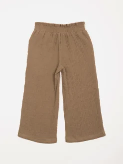 Pantalon large gaze de coton
