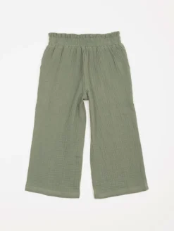 Pantalon large gaze de coton