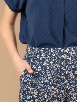 Pantalon large imprimé fleuri