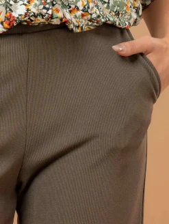 Pantalon large maille texturée