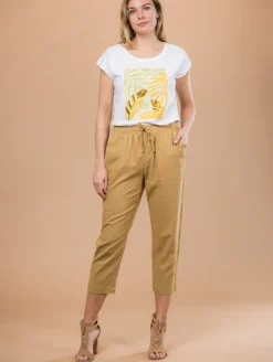 Pantalon léger lin viscose