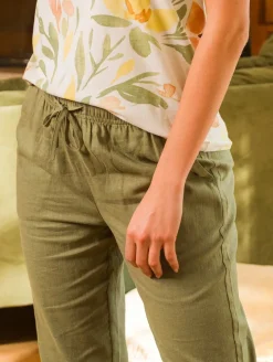 Pantalon léger lin viscose