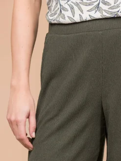 Pantalon maille crépon