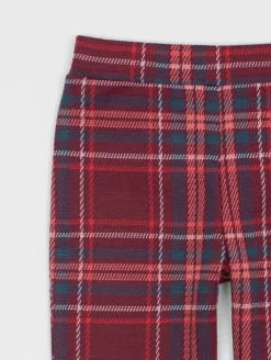 Pantalon maille imprimé carreaux/vichy