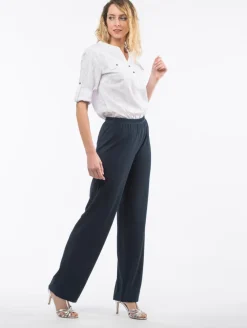 Pantalon maille ottoman uni