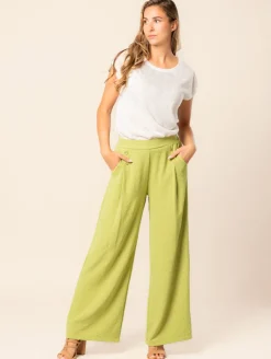 Pantalon à pont fluide