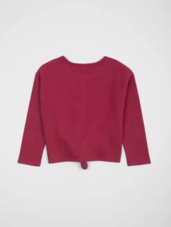 Pull fin fille bas noué
