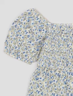 Robe crépon imprimé fleuri