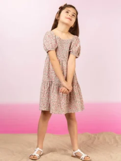 Robe crépon imprimé fleuri