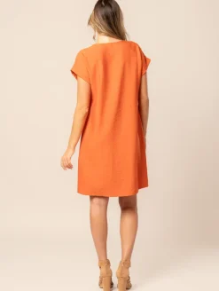 Robe droite unie