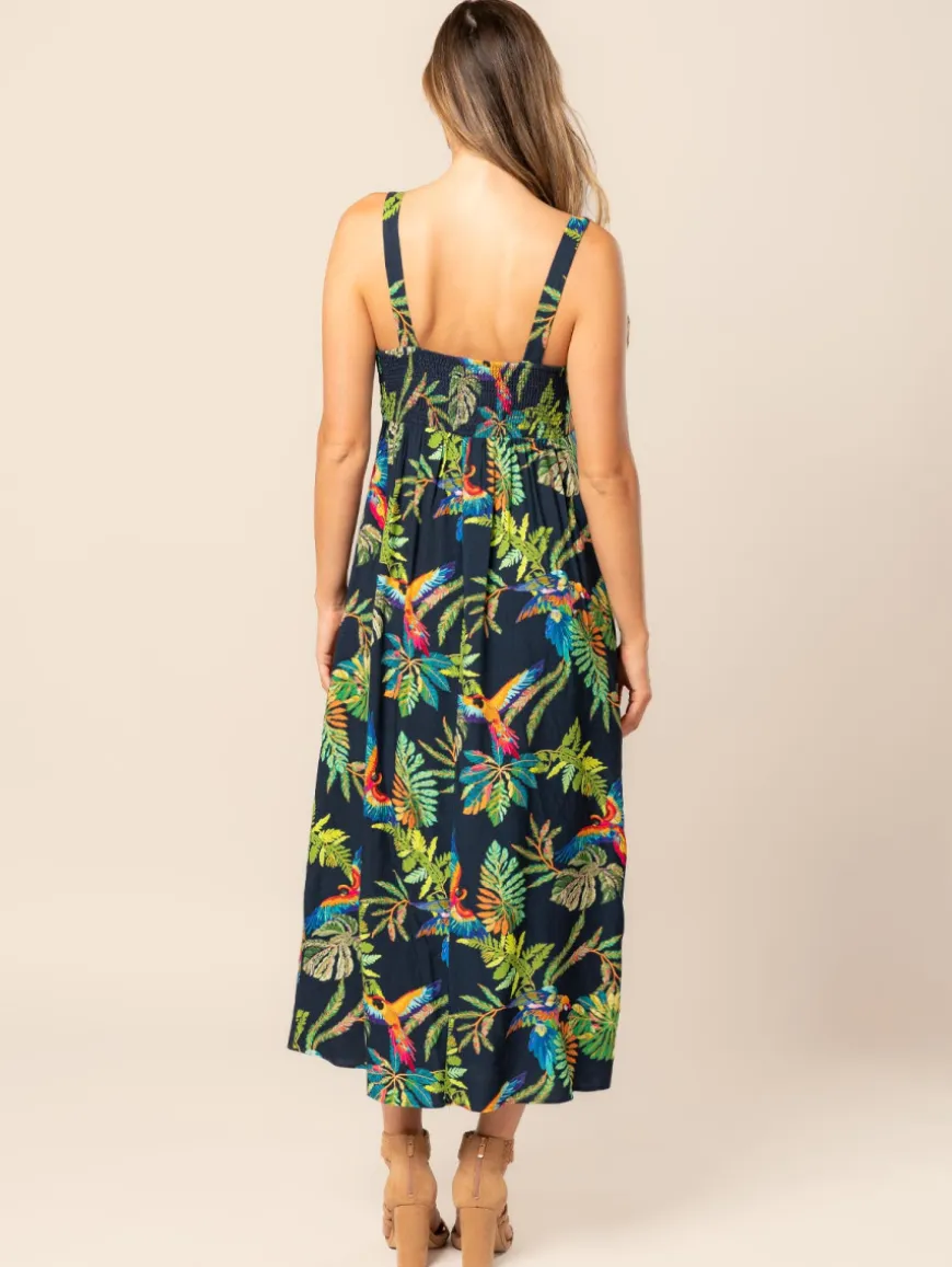 Robe femme imprimé tropical