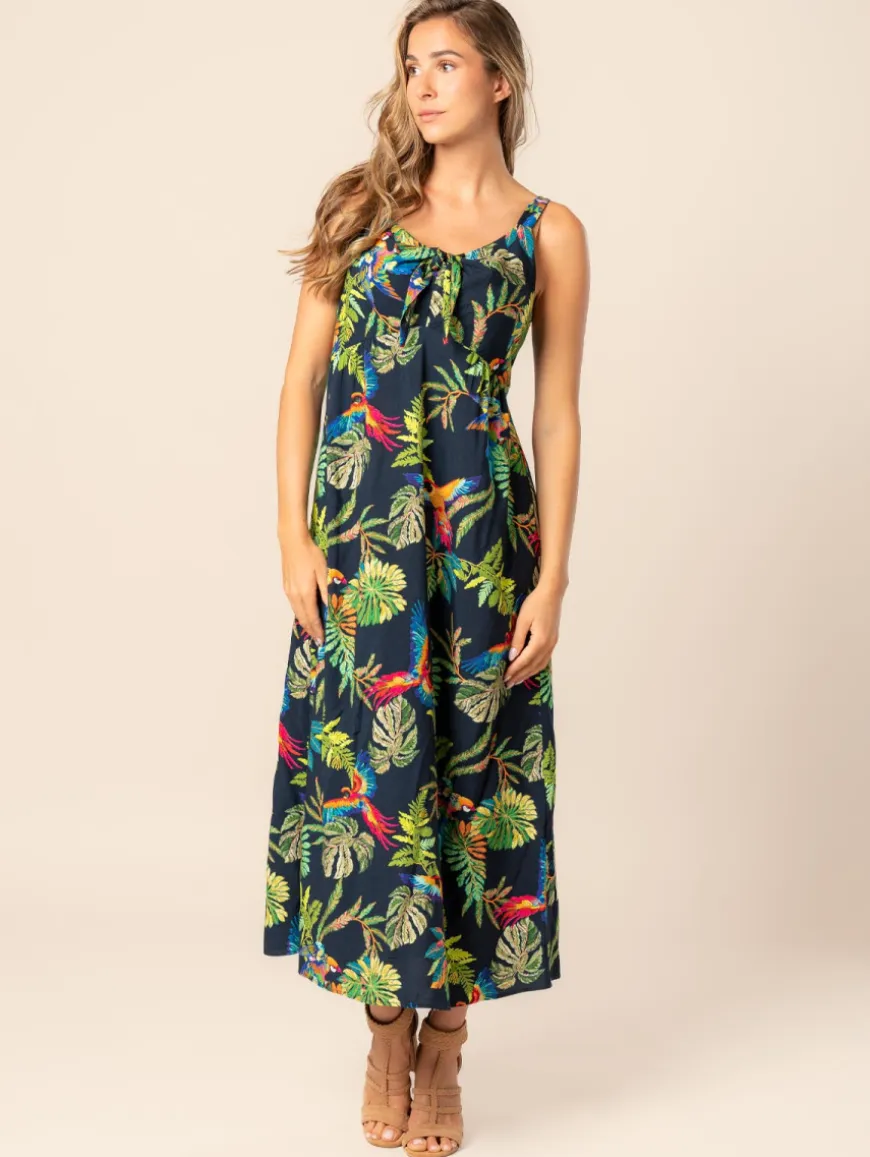 Robe femme imprimé tropical