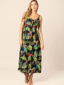 Robe femme imprimé tropical